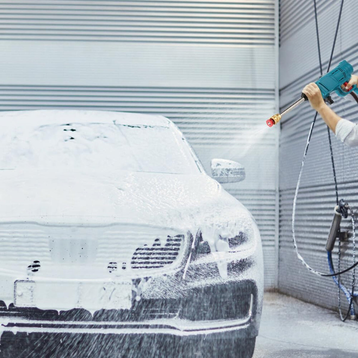 98V High Pressure Wireless Car Washer Kit – close-up