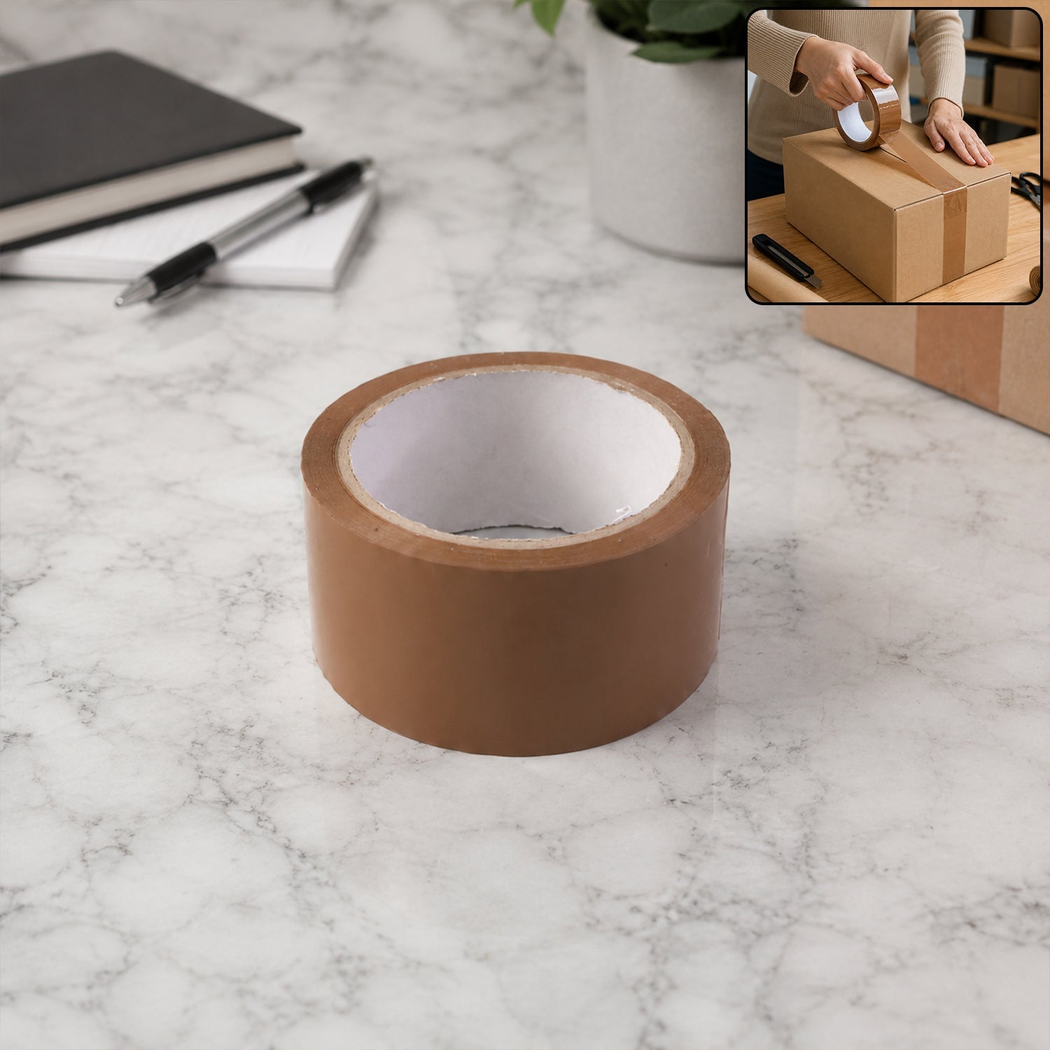 Packing tape suitable for shipping use on boxes