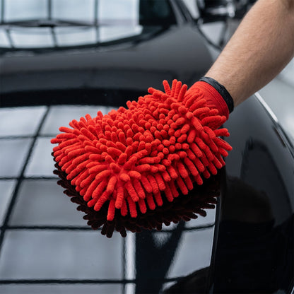 Microfiber Chenille Wash Glove for Bike Cleaning – close-up