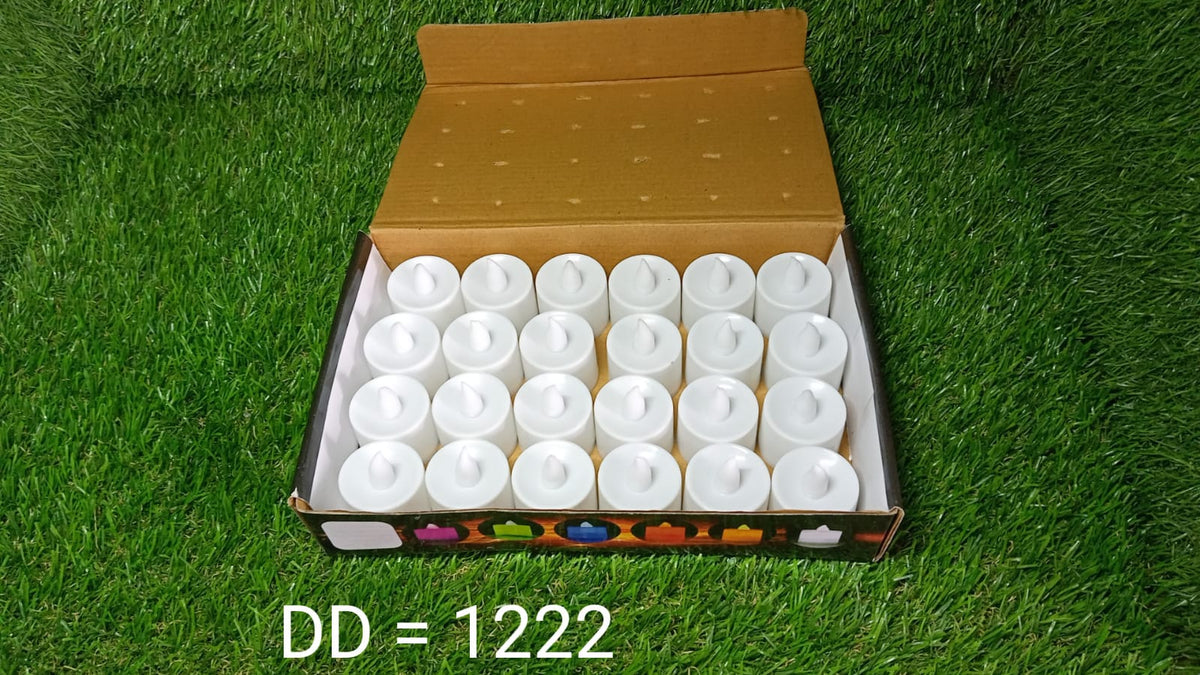 LED Tealight Candles – White 24 pcs for Diwali Decor – view 8