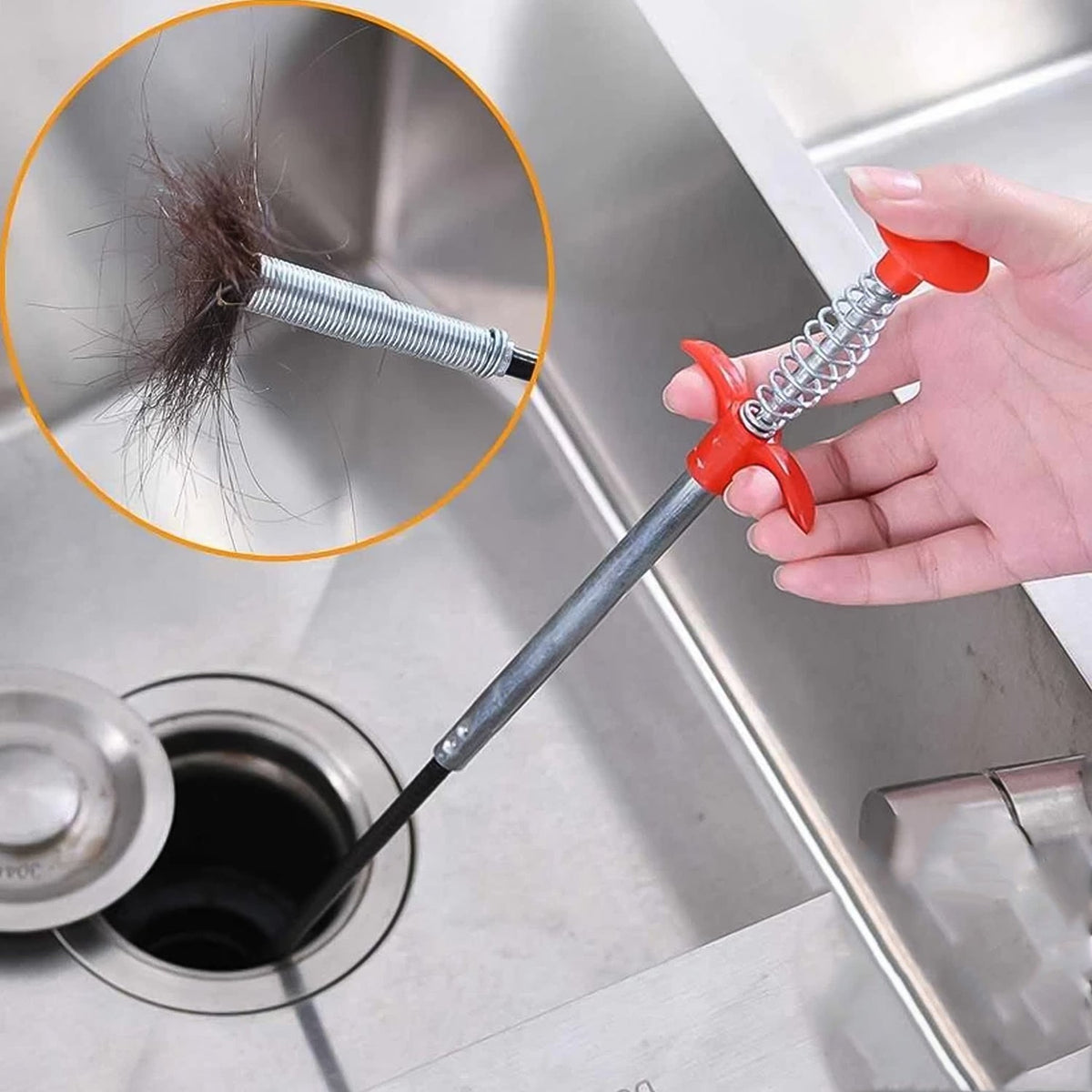 Sink Cleaning Hook – 60cm Flexible Drain Cleaner