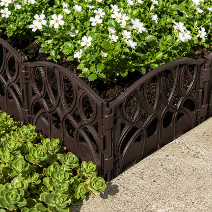 Decorative Plastic Garden Fence Border set for Lawn, Yard – detail view