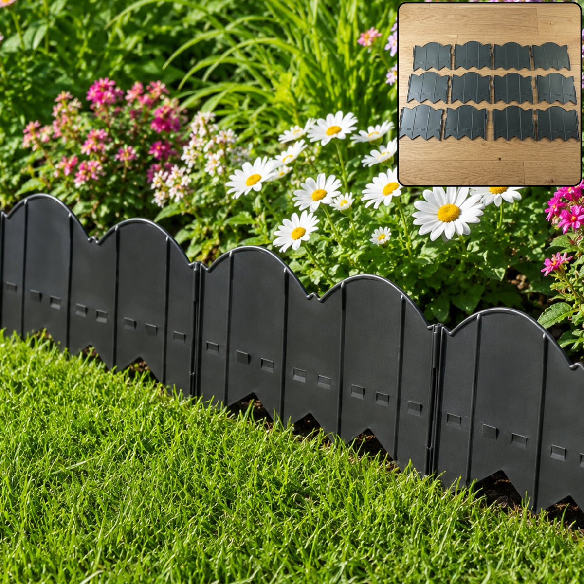 Decorative Plastic Garden Lawn Edging Border set