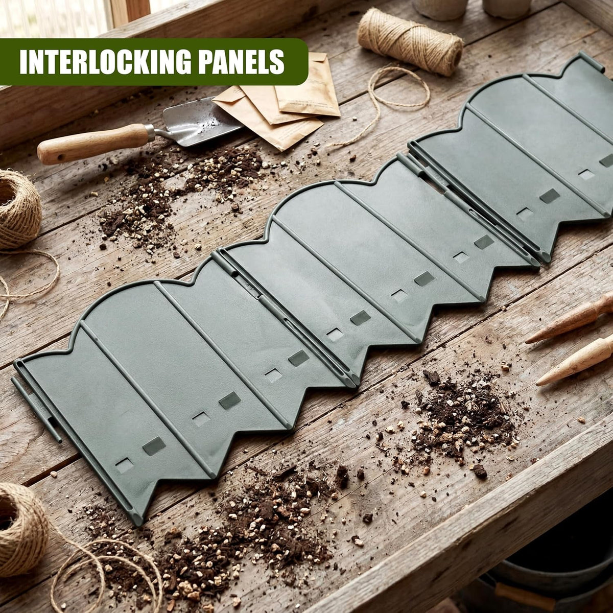 Decorative Plastic Garden Lawn Edging Border set – detail view