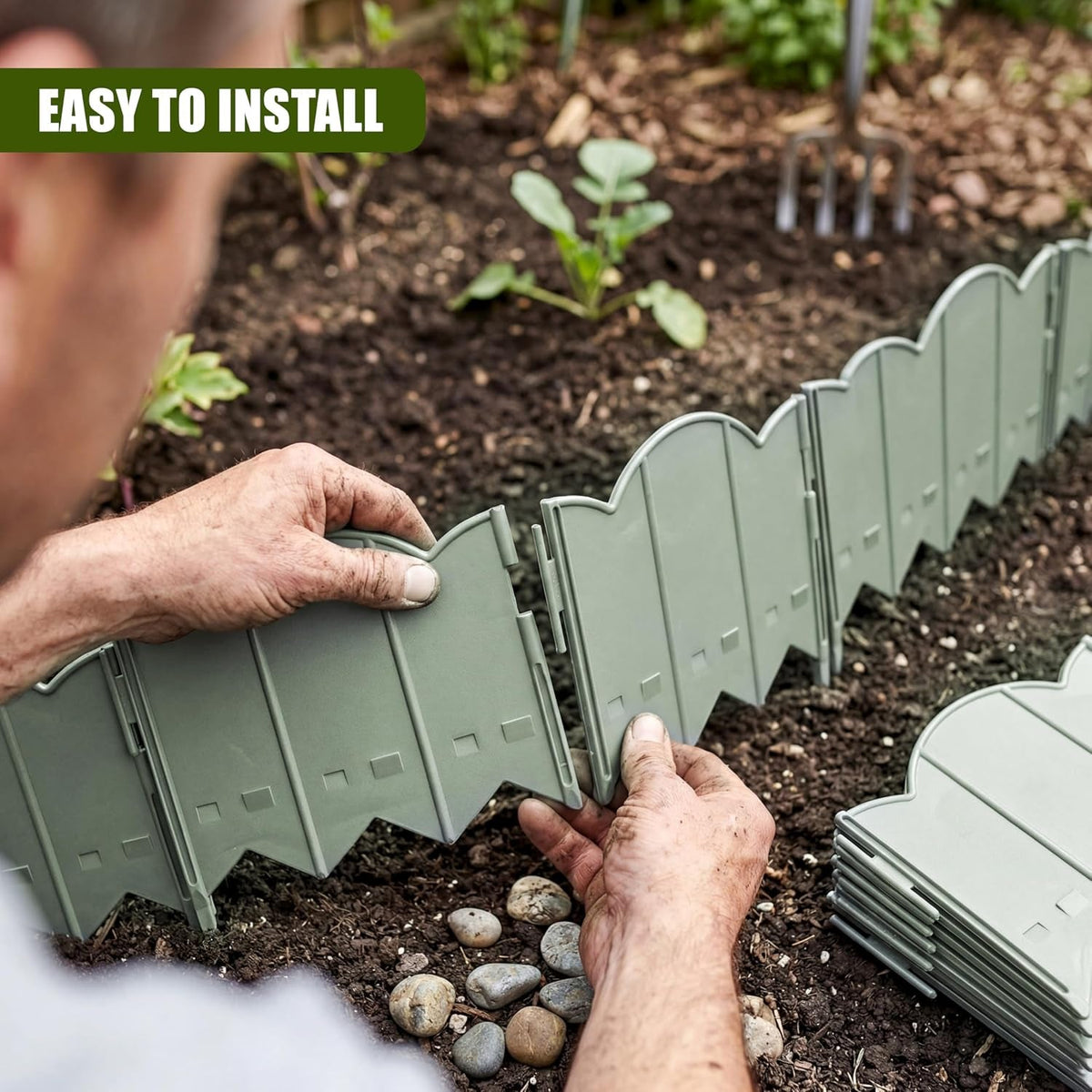 Decorative Plastic Garden Lawn Edging Border set – view 7
