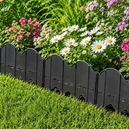Decorative Plastic Garden Lawn Edging Border set – close-up