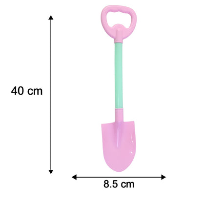 Size guide for children's sand play tools in plastic material