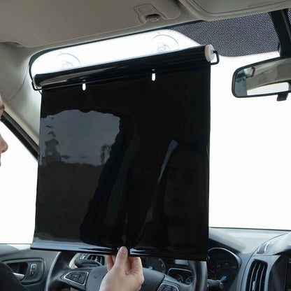 Retractable Car Windshield Sun Shade Curtain – close-up