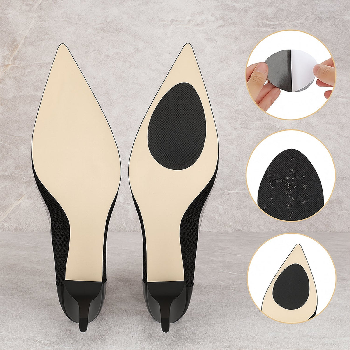Non-Slip Shoe Pads – Rubber Sole Protectors for Heels – close-up