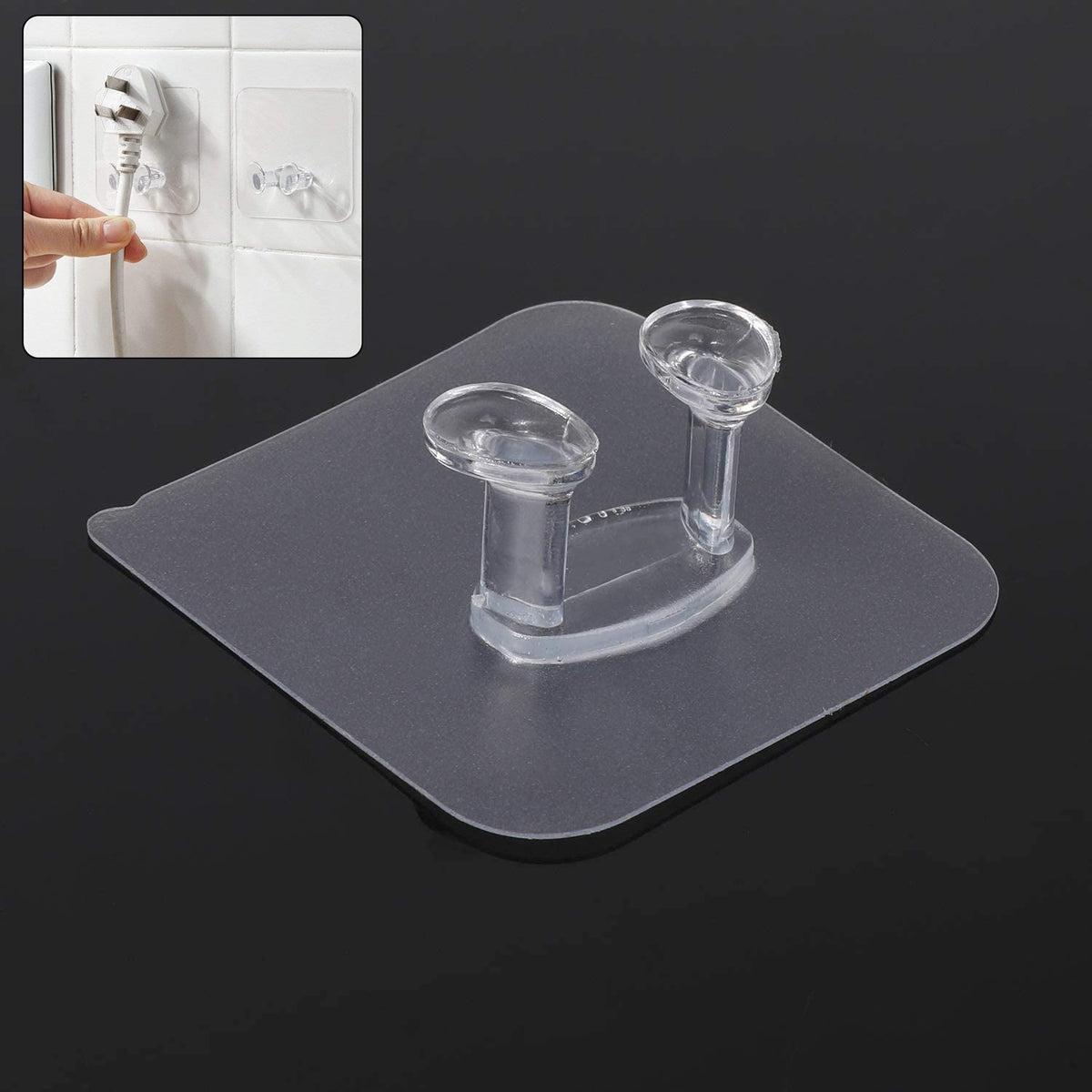 Self-Adhesive Wall Hook – Strong, Transparent & Removable