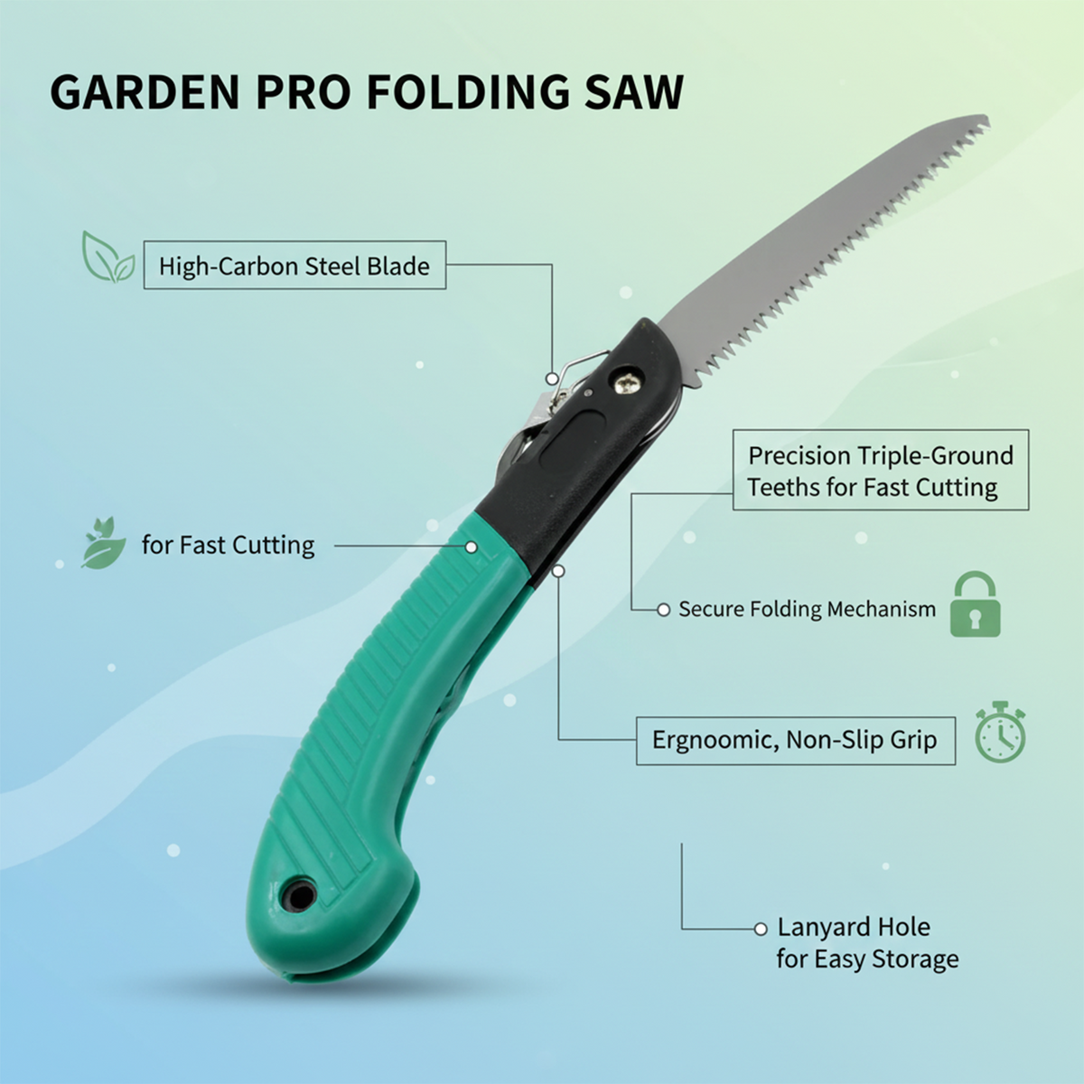 Folding Handsaw – Multi-Purpose Pruning Tool – detail view