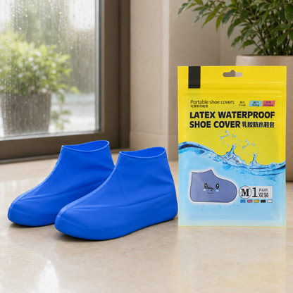 Medium Waterproof Latex Shoe Covers for Travel and Monsoon