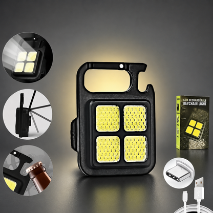 Mini LED Keychain Light 3 Modes Bottle Opener