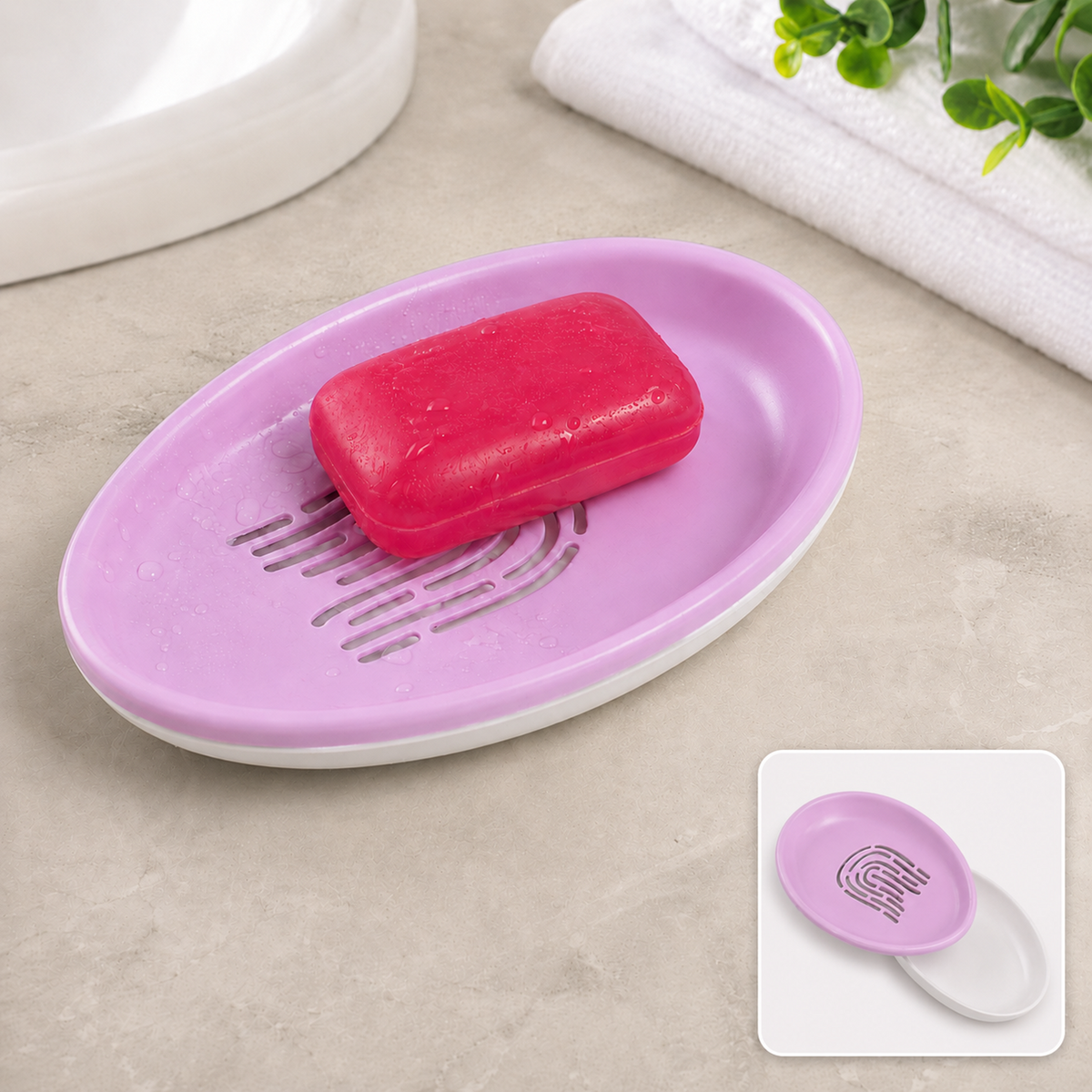 Soap Dish with Drain – Double-Layer Self-Draining