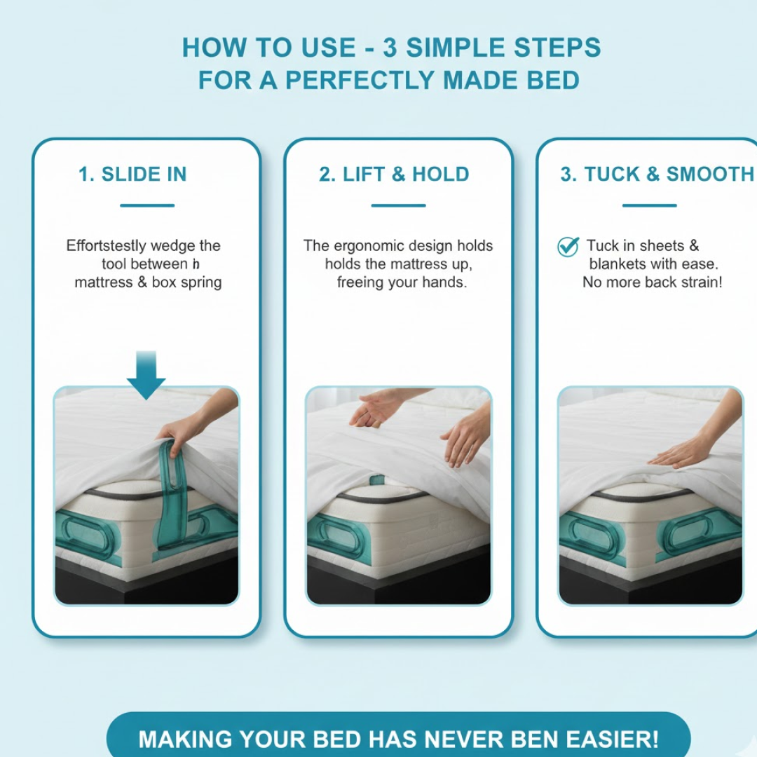 Mattress Lifter Tool – Ergonomic Bed Making Helper – alternate view