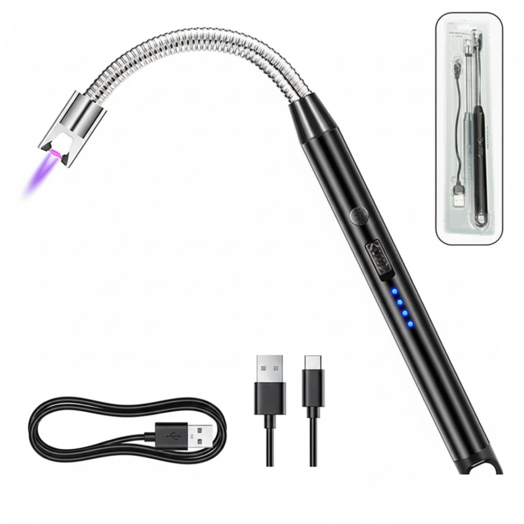 USB Rechargeable Electric Arc Lighter – Flexible, Windproof