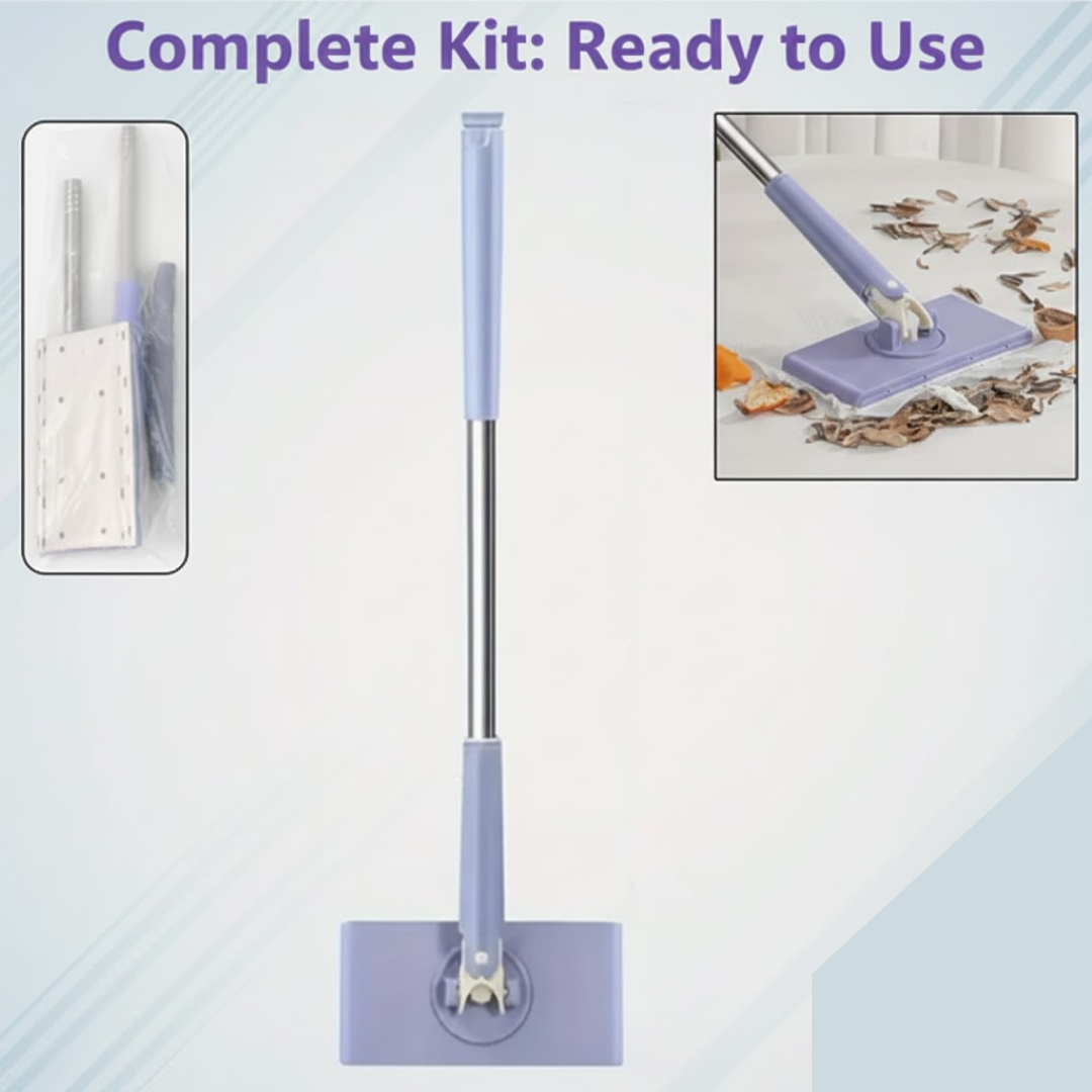 Mini Mop with Automatic Cloth Change & Push-Pull Handle – detail view