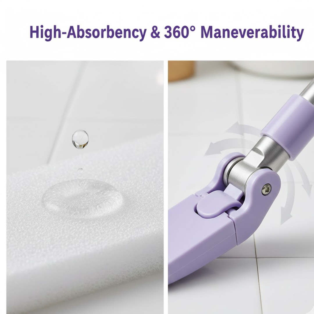 Mini Mop with Automatic Cloth Change & Push-Pull Handle – alternate view