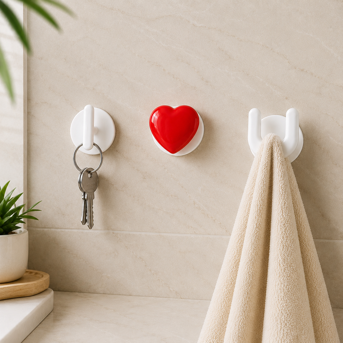 Adhesive Wall Hook set – Strong Grip & Reusable Utility