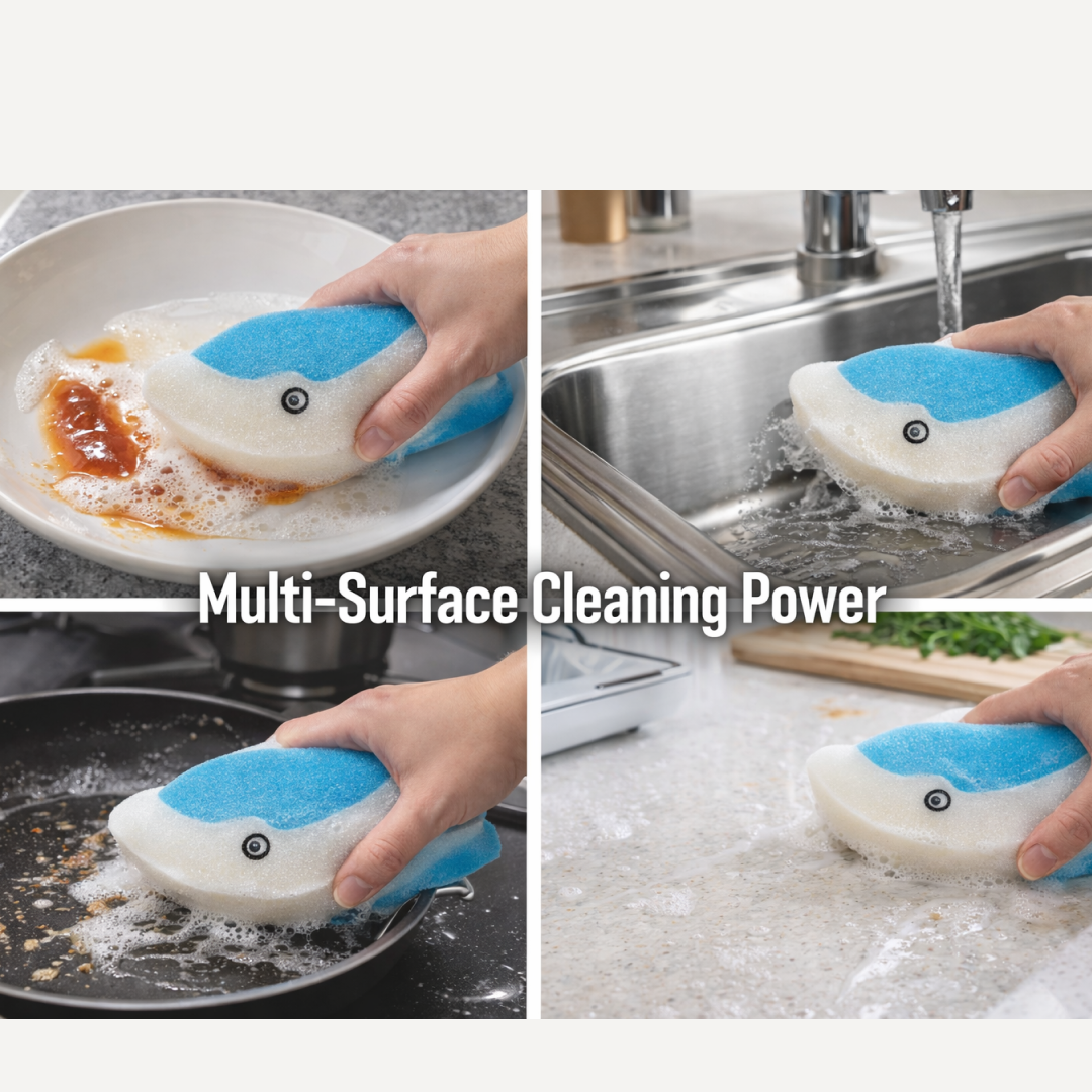 Reusable Kitchen Sponge – Eco-Friendly Multi-Surface – side view