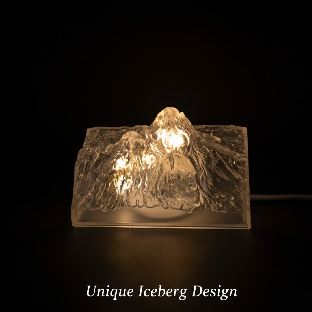 Iceberg Night Light – Flameless LED Decor for Home – detail view