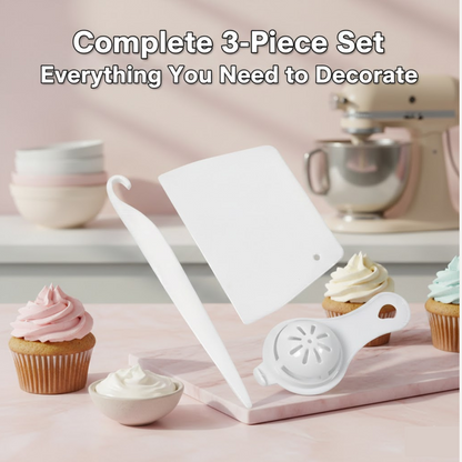 Silicone Cake Decorating Kit – 3-Piece set – detail view
