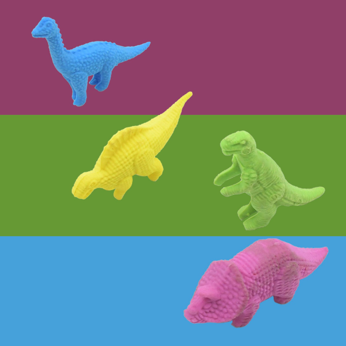 Dinosaur Erasers – Fun School Stationery for Kids – detail view