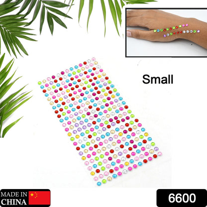 Shining Stone Stickers – Multi-Size Self-Adhesive – side view