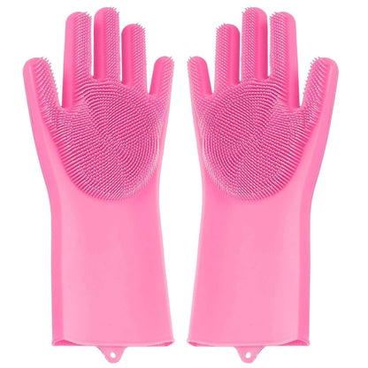 Silicone Cleaning Gloves – Multicolor Reusable Scrubber – view 6
