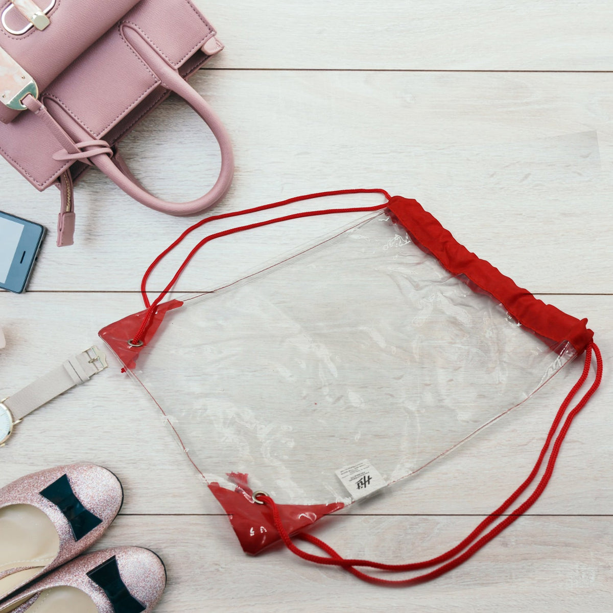 Clear Waterproof Stadium Bag for Gym and Travel – close-up