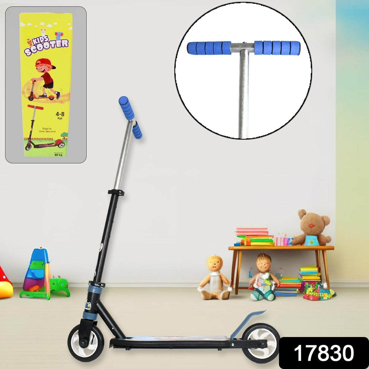 Kids Foldable Scooter – Adjustable Height & LED Wheels