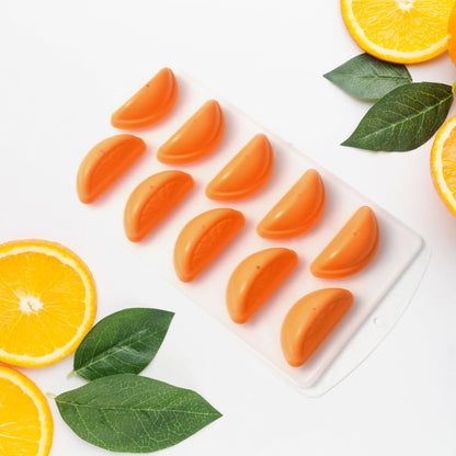 Silicone Orange Shape Fruit Ice Tray