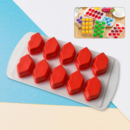 Multi Fruit Shapes Silicone Ice Cube Tray – – close-up