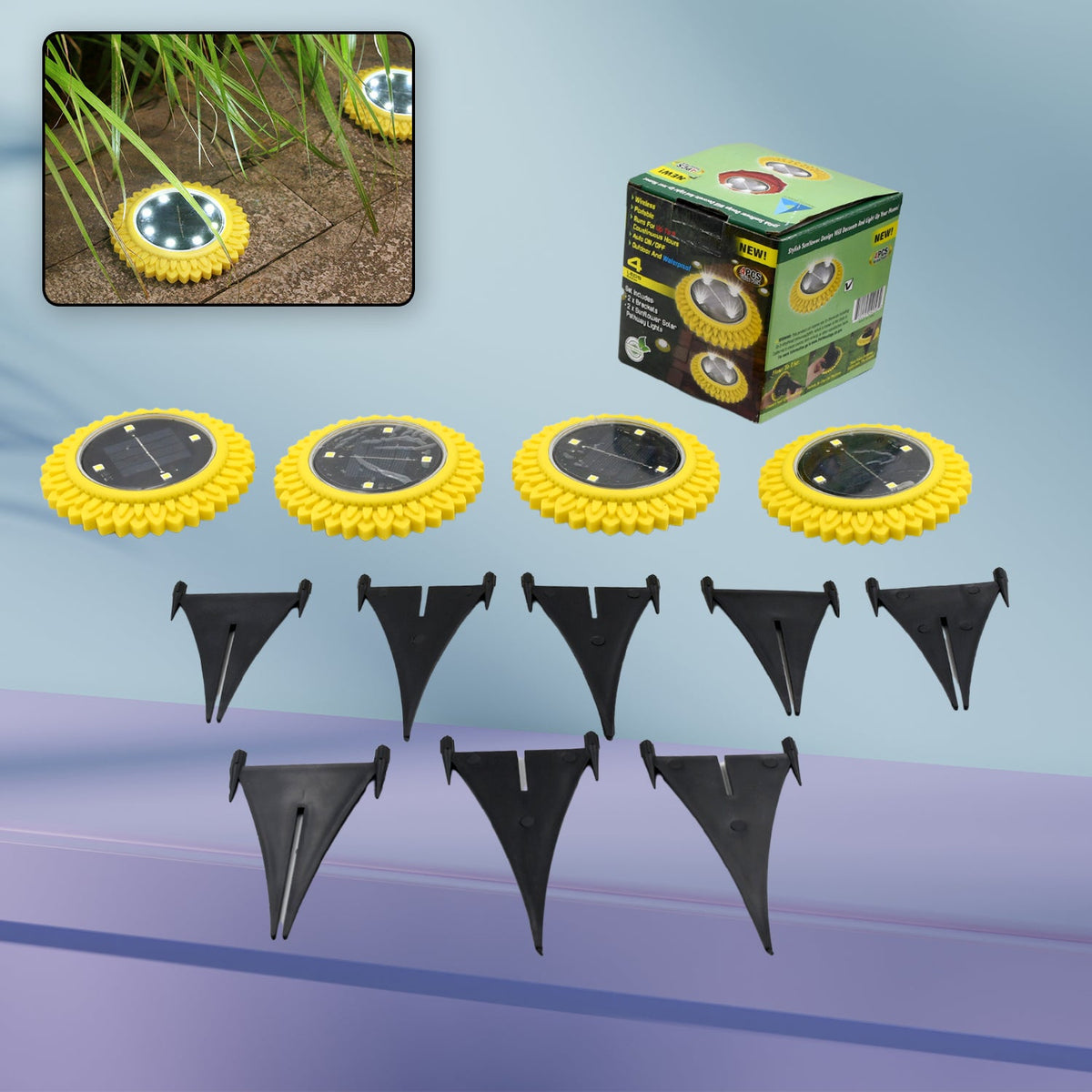 Solar Ground Lights – Waterproof LED Pathway Illumination – view 7