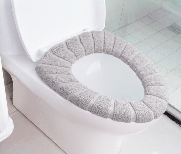Toilet Seat Cover – Plush Washable for Warmth & Comfort – side view