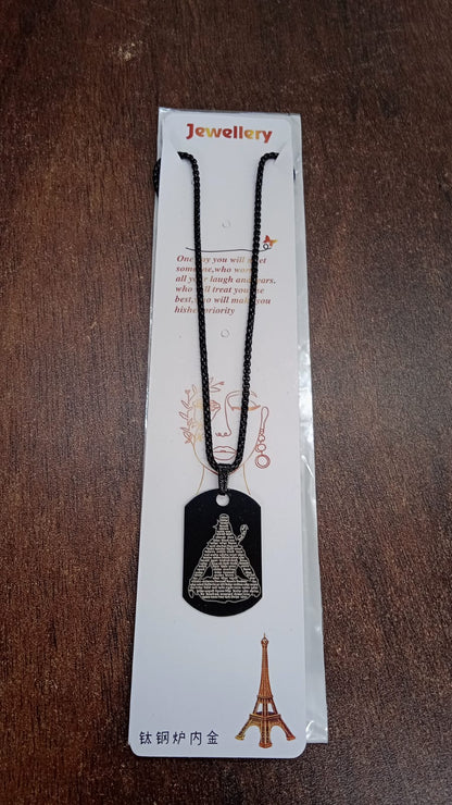 Hanuman Chalisa Locket – Gada Design, Stainless Steel – view 8