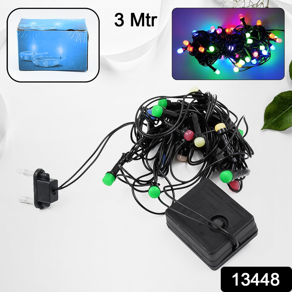 LED String Lights – 3 Metre for Diwali & Wedding Decor – side view