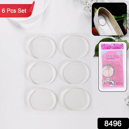 Silicone Shoe Insoles Heel Pads – 6 pc Cushion set – side view