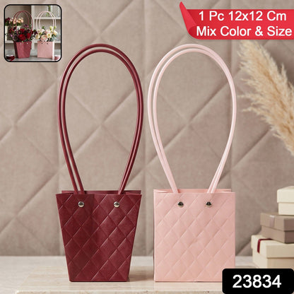 Pack of foldable waterproof flower packaging bags in assorted colors