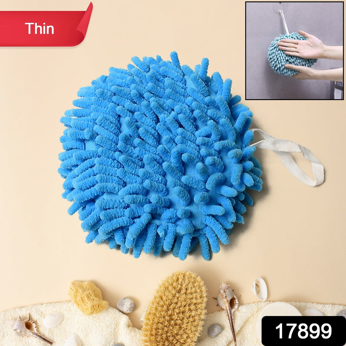 Microfiber Hanging Hand Towel – Super Absorbent & Quick Dry – side view