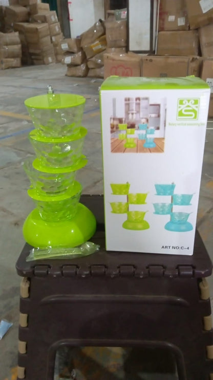 Rotating Spice Rack – 4-Tier 360° Pickle Tower – view 6
