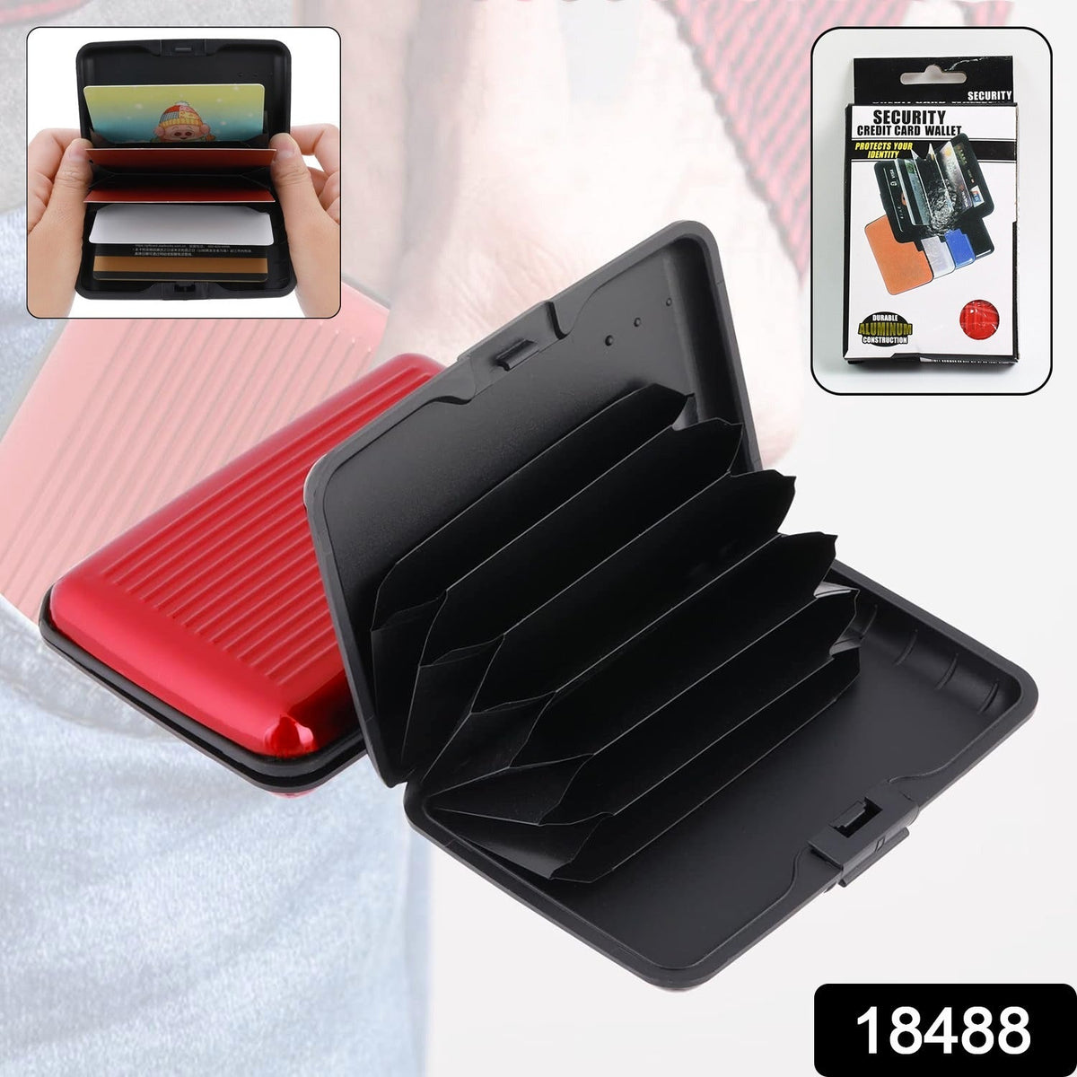 Waterproof Card Holder – Secure Plastic Case – side view