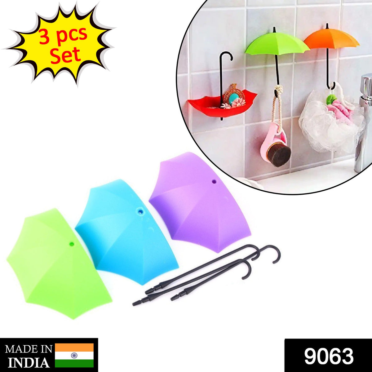 Umbrella Wall Hook – Multipurpose Key & Hat Holder