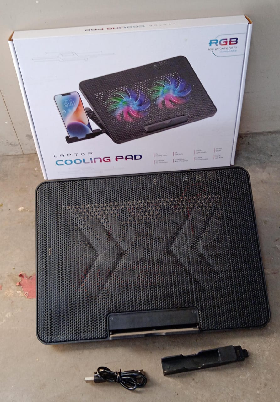 Laptop Cooling Pad – Dual Quiet LED Fans & Adjustable Stand – view 9