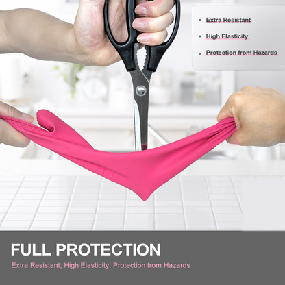 Silicone Cleaning Gloves – Multicolor Reusable Scrubber – detail view