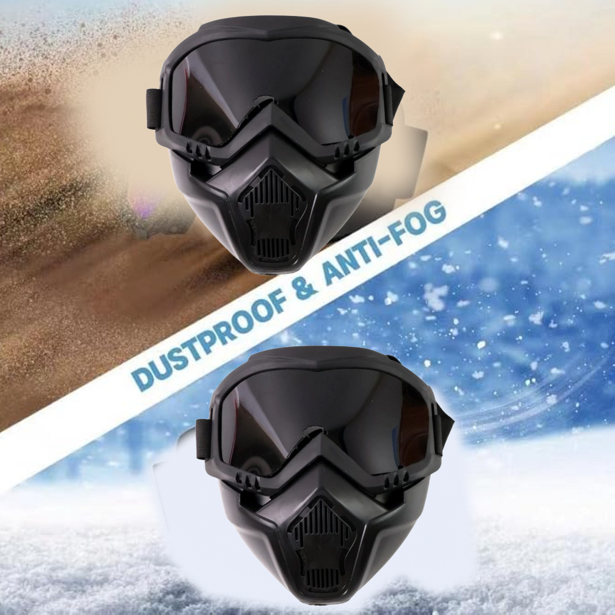 Motorcycle Goggles – Windproof Bike Face Mask – alternate view