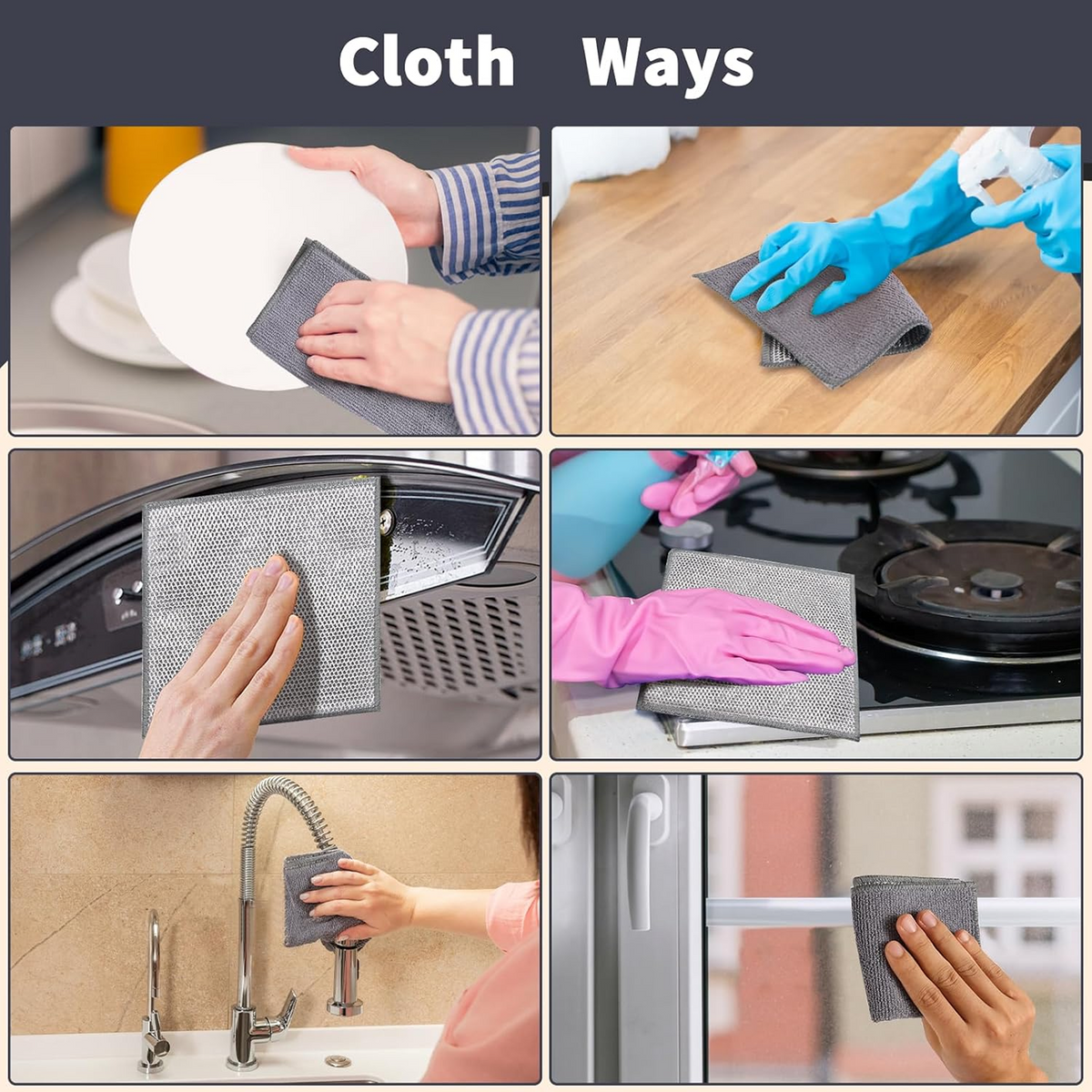 Microfiber Scrubber Cloth – Non-Scratch Kitchen Clean – close-up
