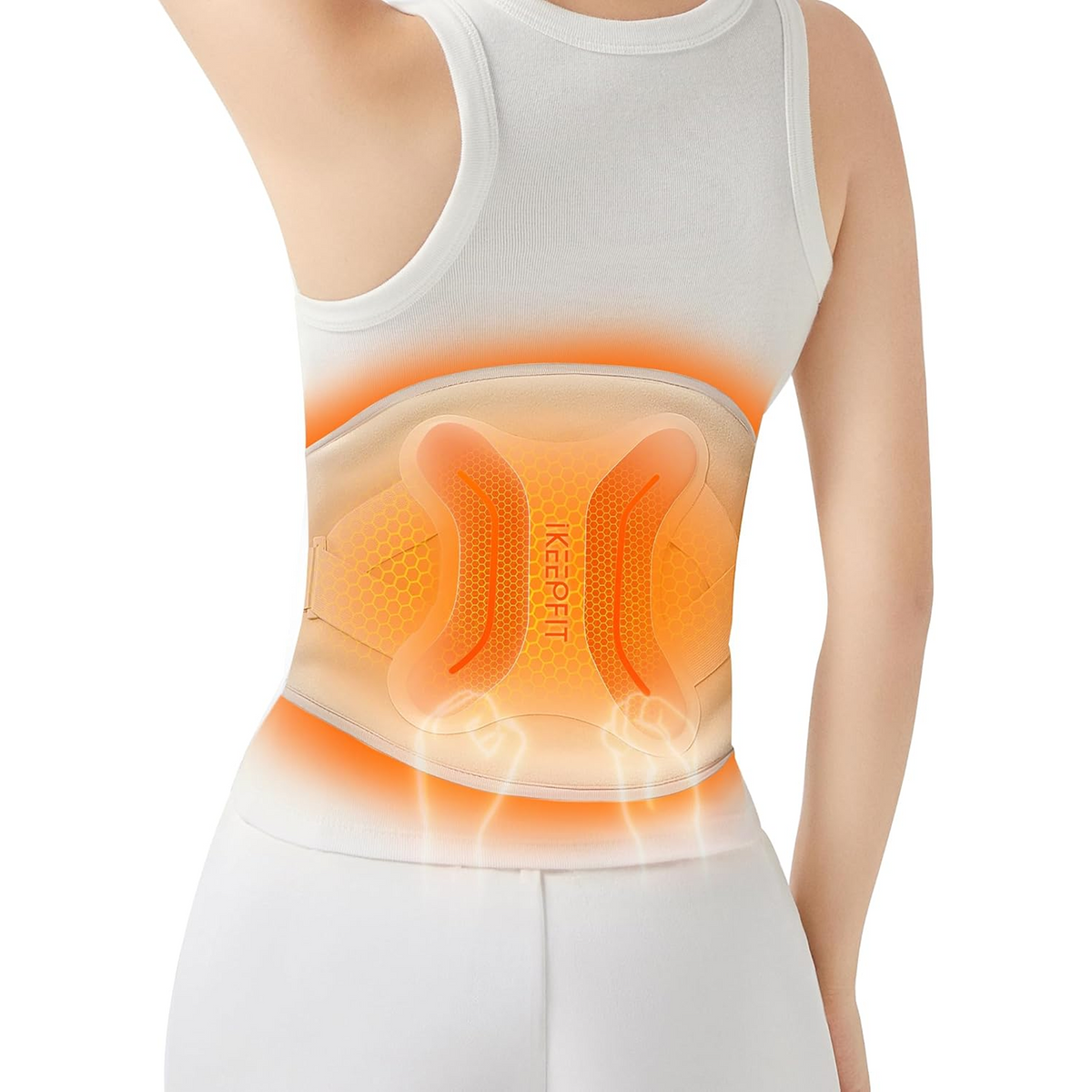 Menstrual Cramp Relief Belt – Rechargeable Heating Pad – close-up