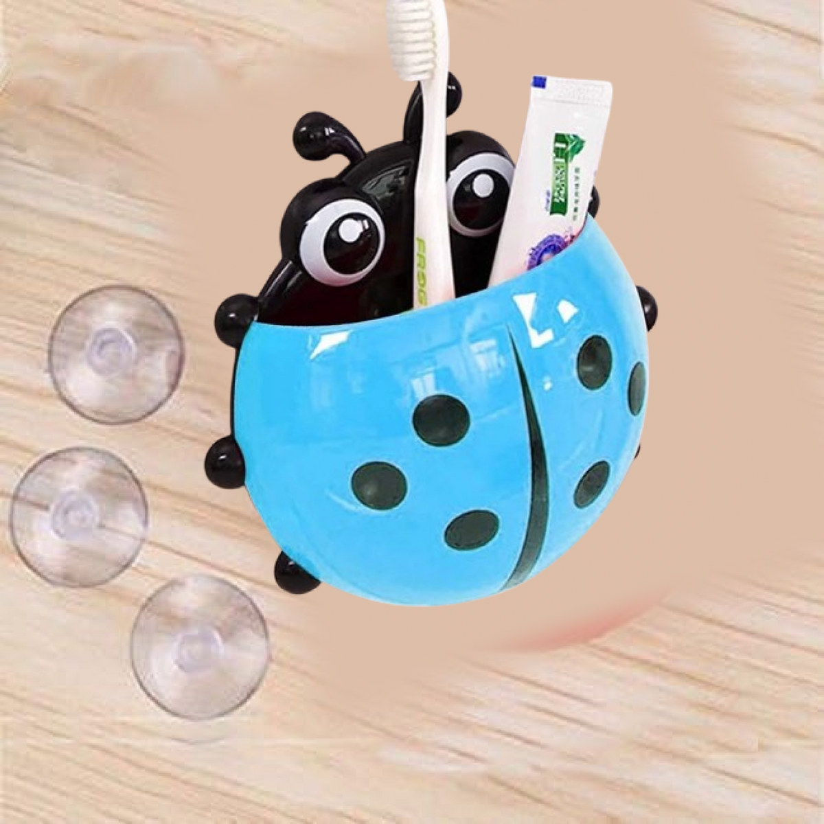Ladybug Toothbrush Holder – Suction Hook Bathroom Organizer – view 13