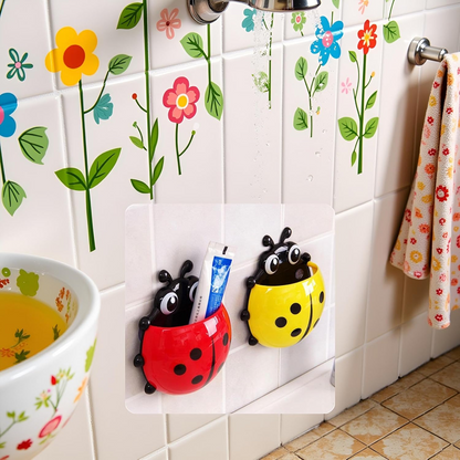 Ladybug Toothbrush Holder – Suction Hook Bathroom Organizer – view 6